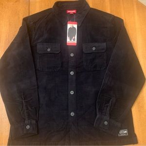 UNIONBAY Men’s Corduroy. Overshirt, Dark blue, Medium